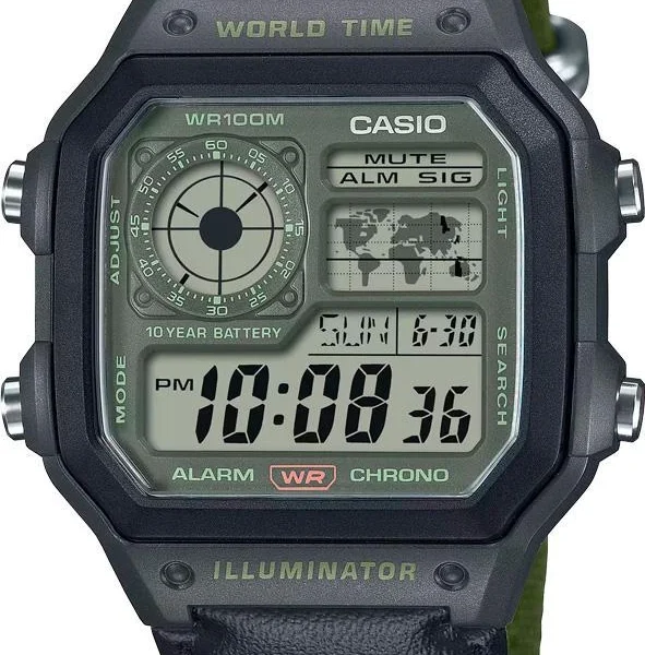 Оригинальные наручные часы Casio AE-1200WHUB-3A