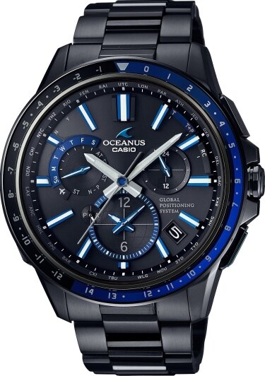 Японские титановые наручные часы Casio Oceanus OCW-G1100B-1A с хронографом