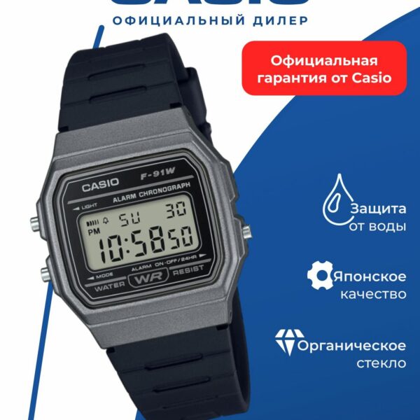 Японские наручные часы Casio F-91WM-1B