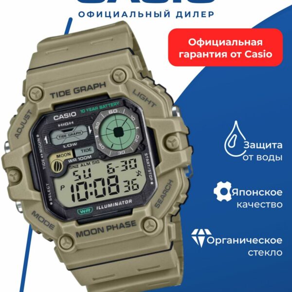 Наручные часы CASIO WS-1700H-5A, бежевый, серый