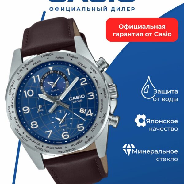 Японские наручные часы Casio Collection MTP-W500L-2A