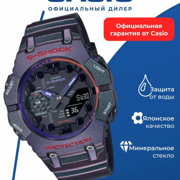 Японские наручные часы Casio G-SHOCK GA-B001AH-6A с хронографом
