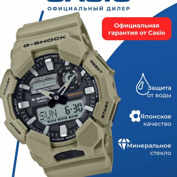 Японские наручные часы Casio G-SHOCK GA-010-5A с хронографом