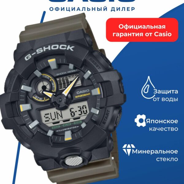 Японские наручные часы Casio G-SHOCK GA-710TU-1A3 с хронографом