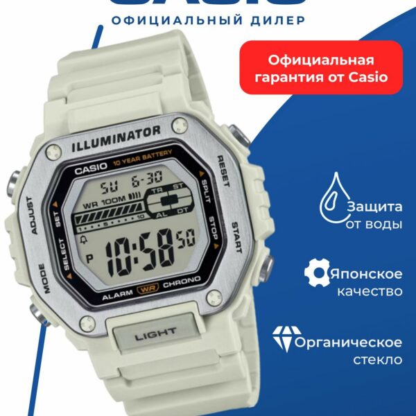 Японские наручные часы Casio Collection MWD-110H-8A с хронографом