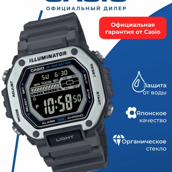 Японские наручные часы Casio Collection MWD-110H-8B с хронографом