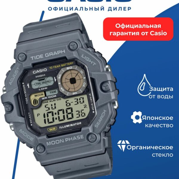 Японские наручные часы Casio Collection WS-1700H-8A с хронографом