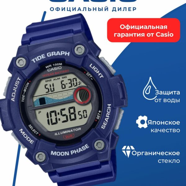 Японские наручные часы Casio Collection WS-1300H-2A с хронографом