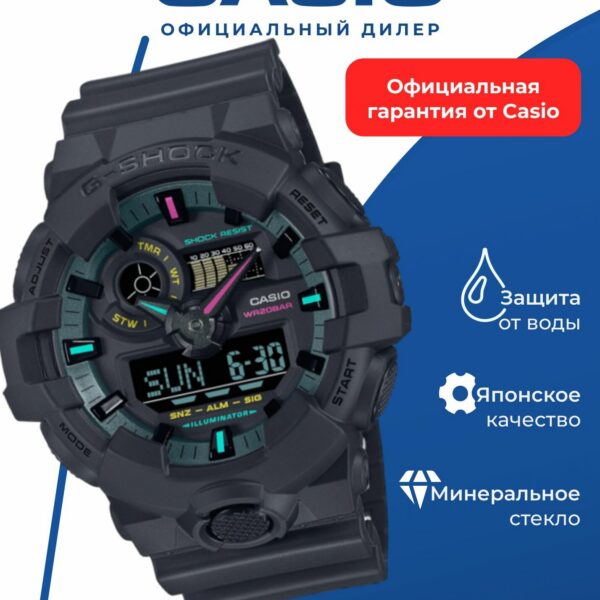 Японские наручные часы Casio G-SHOCK GA-700MF-1A с хронографом